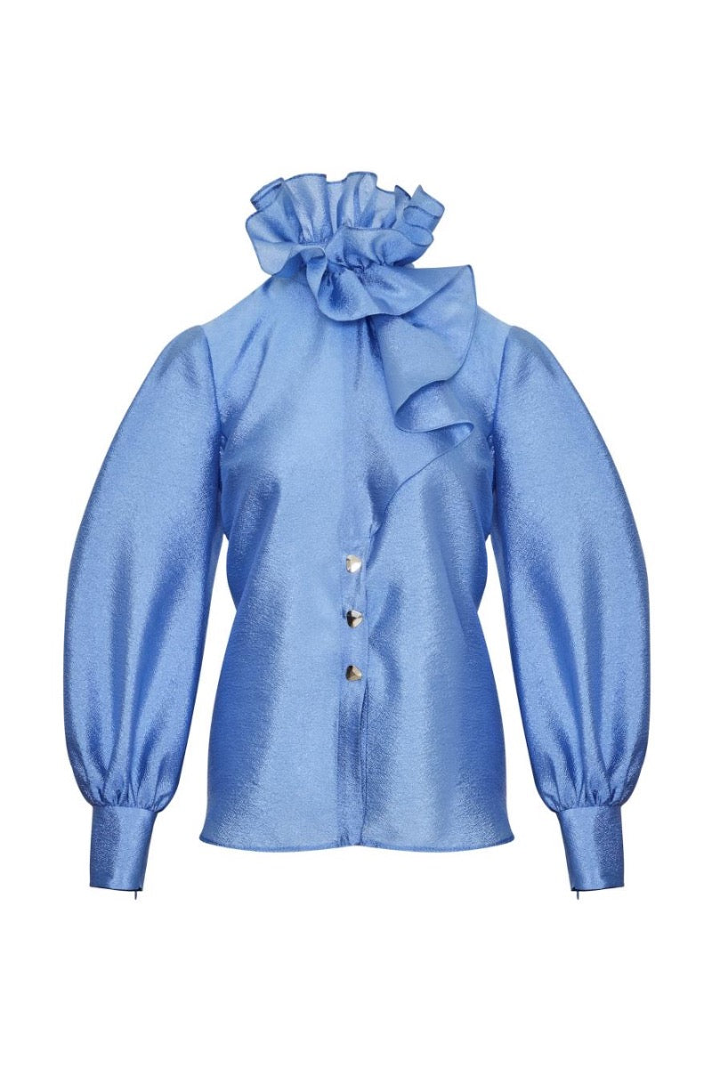 Kameya BLOUSE BLUE ECRU BLACK_25W10660