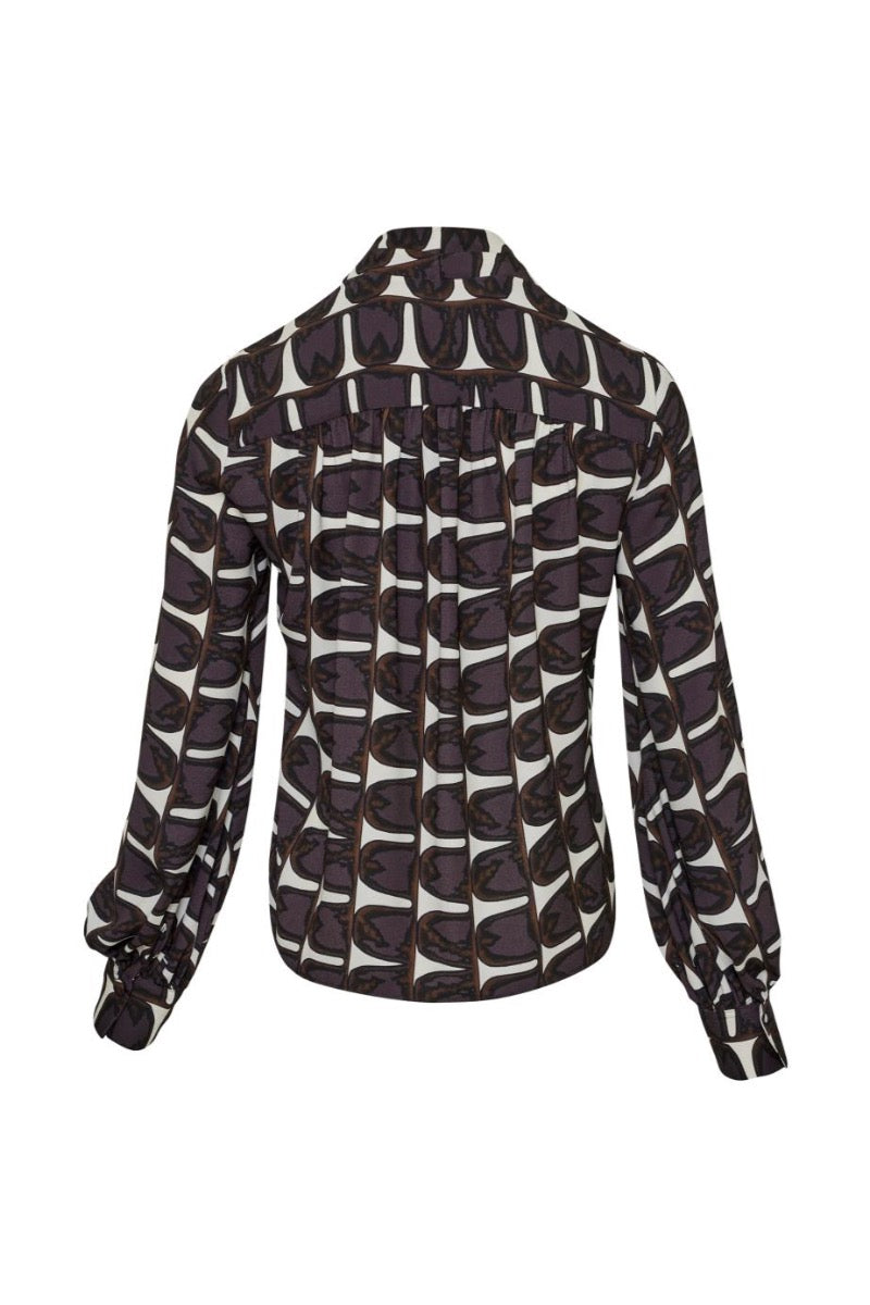 Kameya BLOUSE BROWN_25W10661
