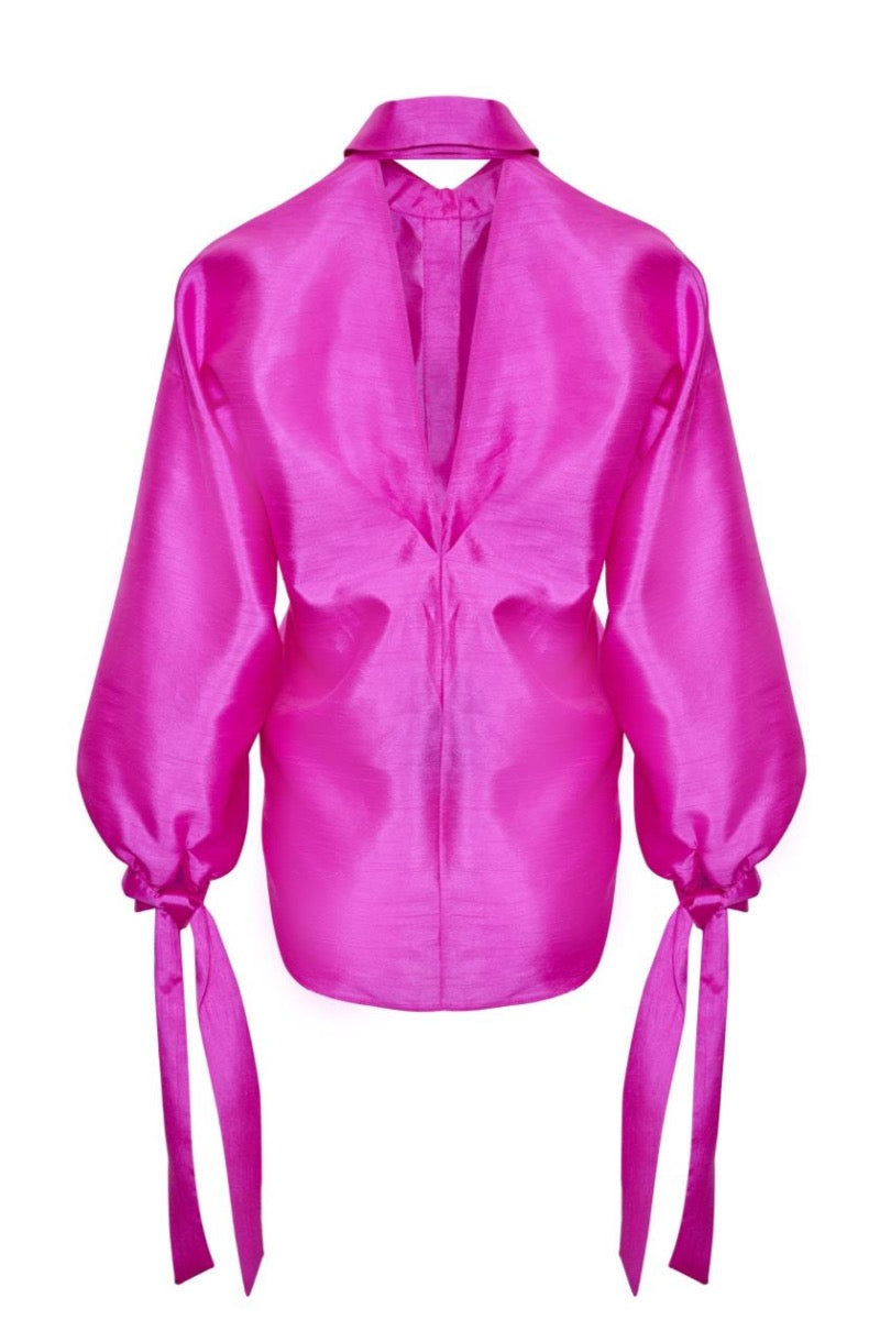 Kameya BLOUSE FUCHSIA BLACK_25W10667