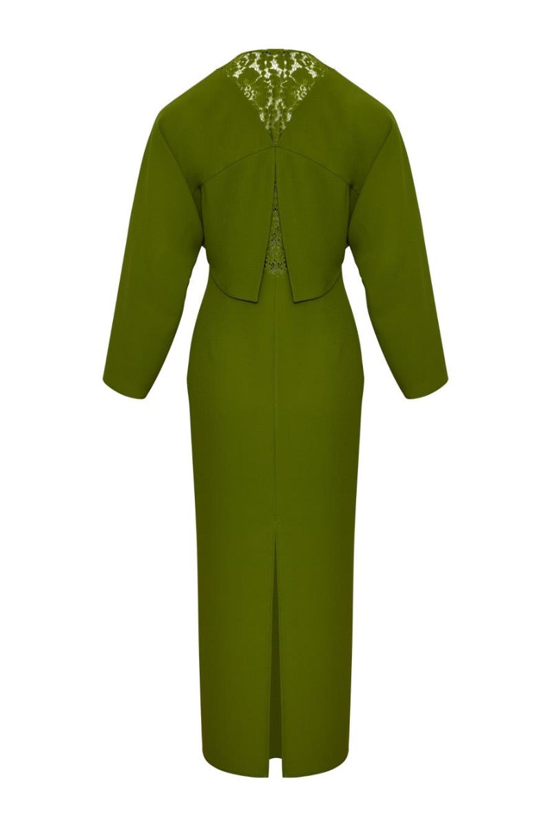 Kameya DRESS OIL GREEN ECRU_25W40611