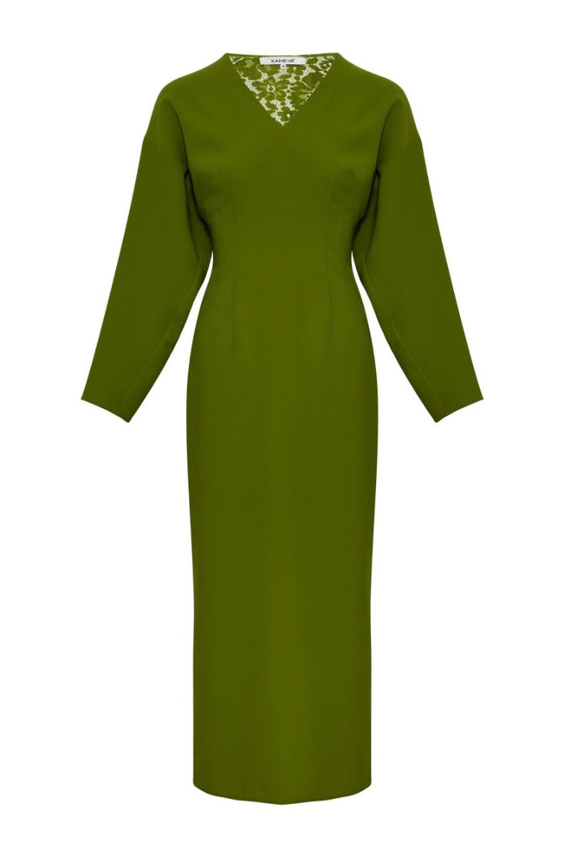 Kameya DRESS OIL GREEN ECRU_25W40611