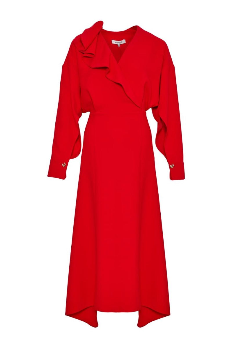 Kameya DRESS RED BLACK_25W40650
