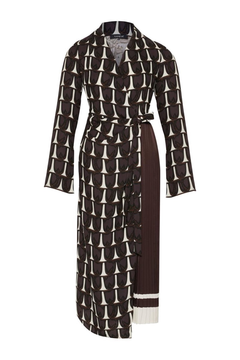 Kameya DRESS BROWN_25W40674