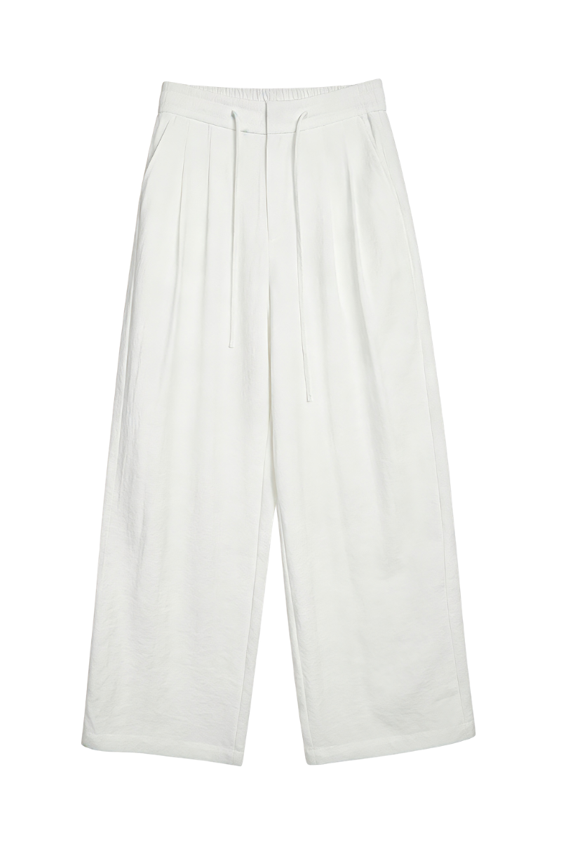 Max Simple Breezy Drawstring Pants White MSSG262700W