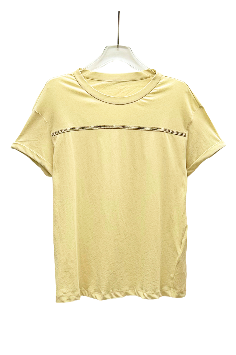 Max Simple Cotton Jersey T-shirt Yellow