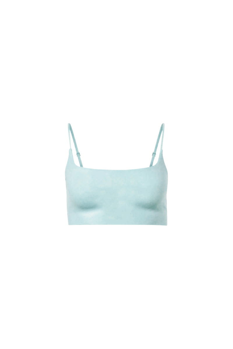 Bandier Bonded Low Impact Bra Stone Blue LOK00238