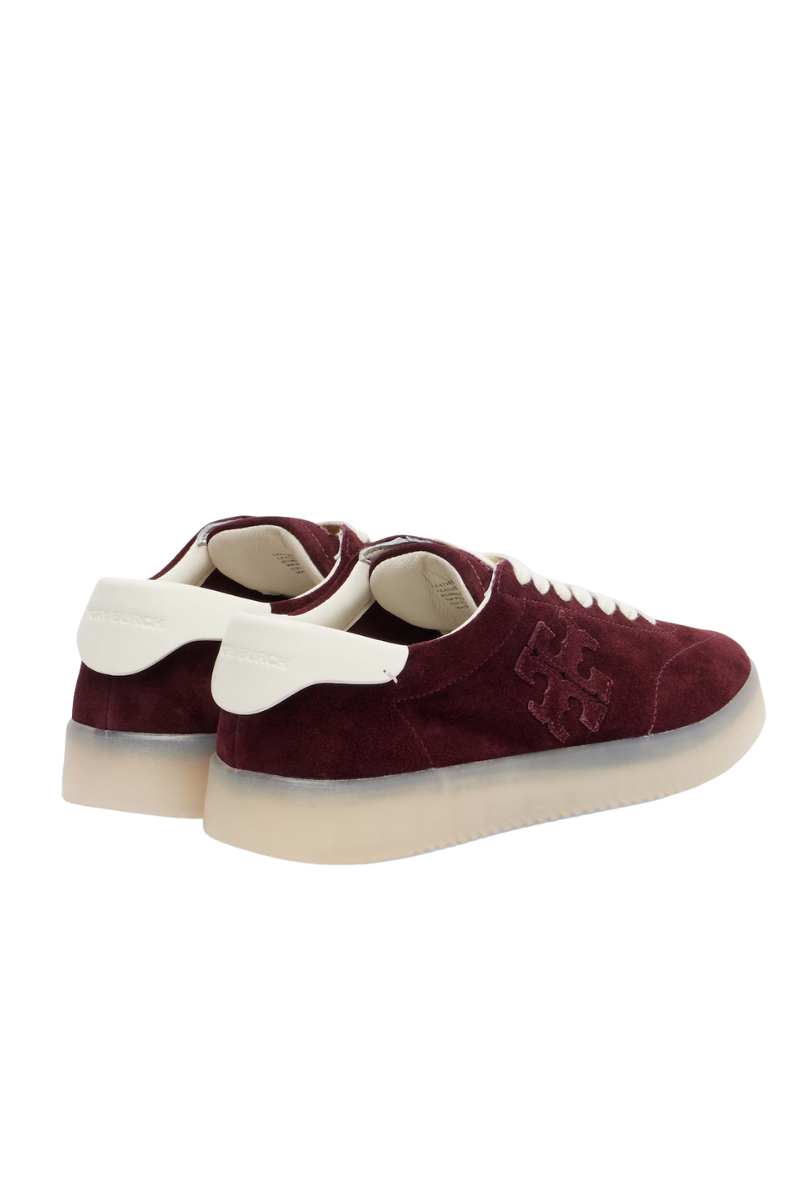 Tory Burch Phoenix Sneaker in Dark Carmine Suede