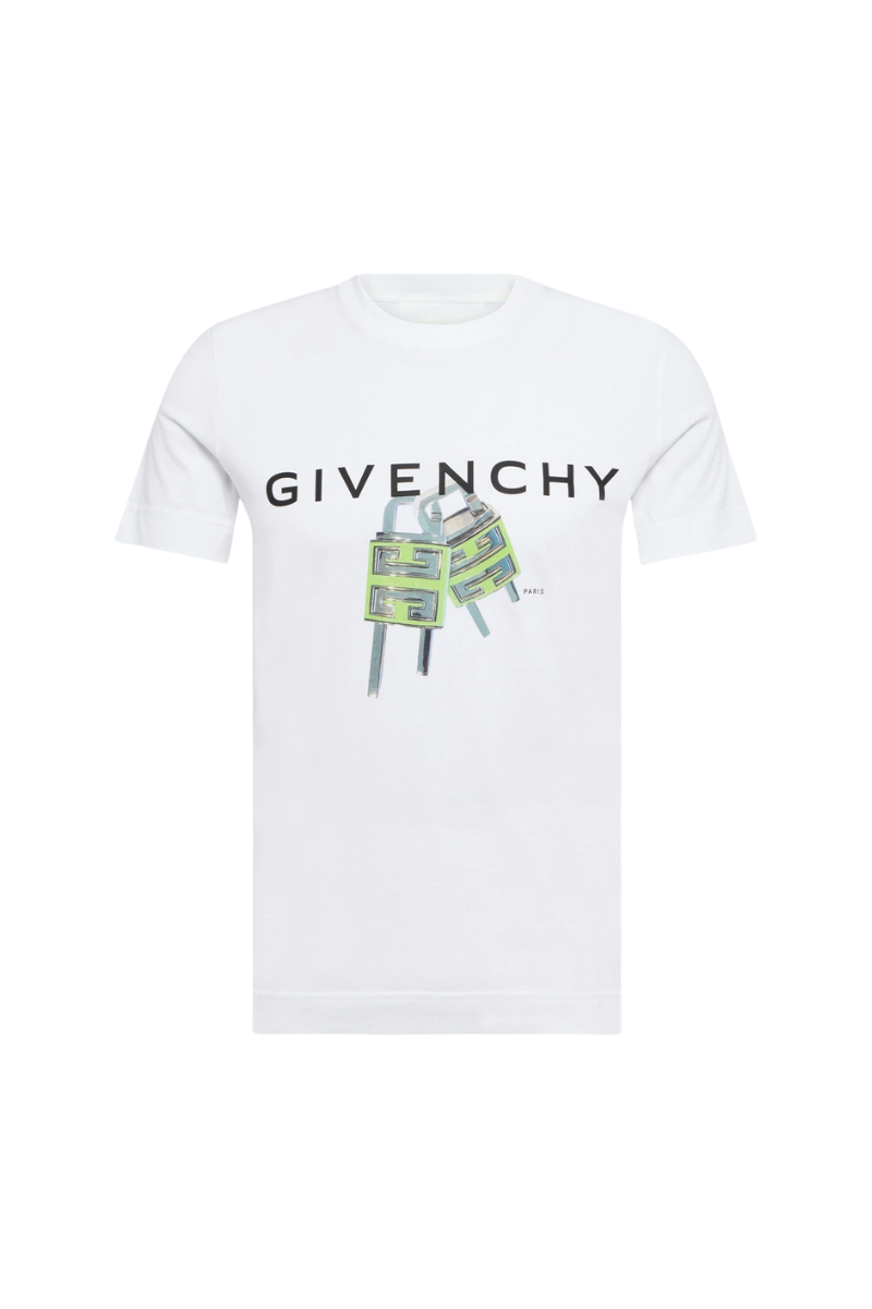 Givenchy 4G Padlock Cotton Jersey T-Shirt In White