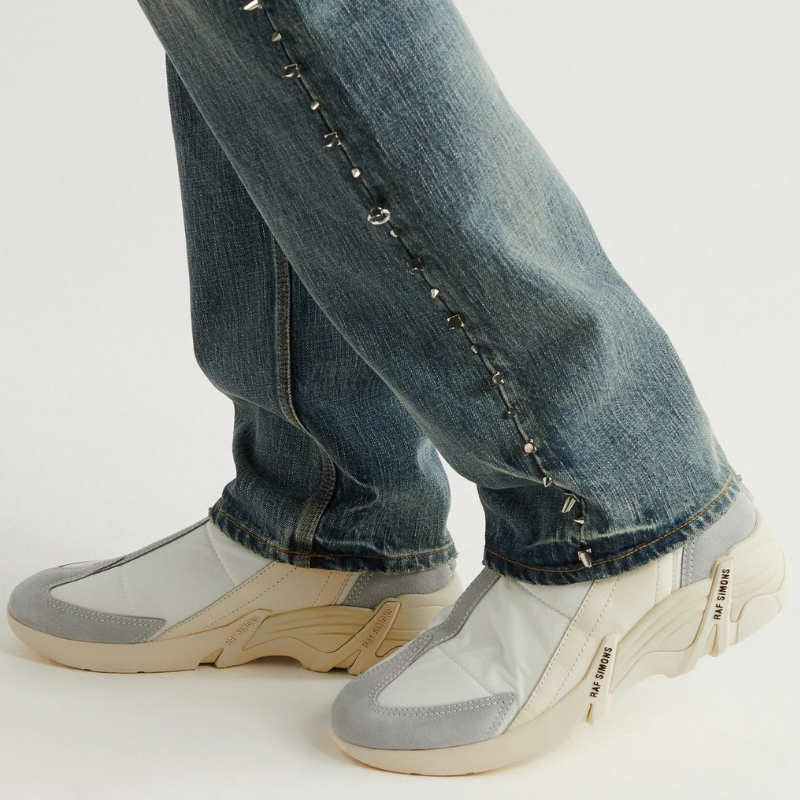 靴 RAF SIMONS RUNNER CYLON-22 EU37 Mens | Raf Simons Cylon 22 Quilted Nylon Leather Boot White