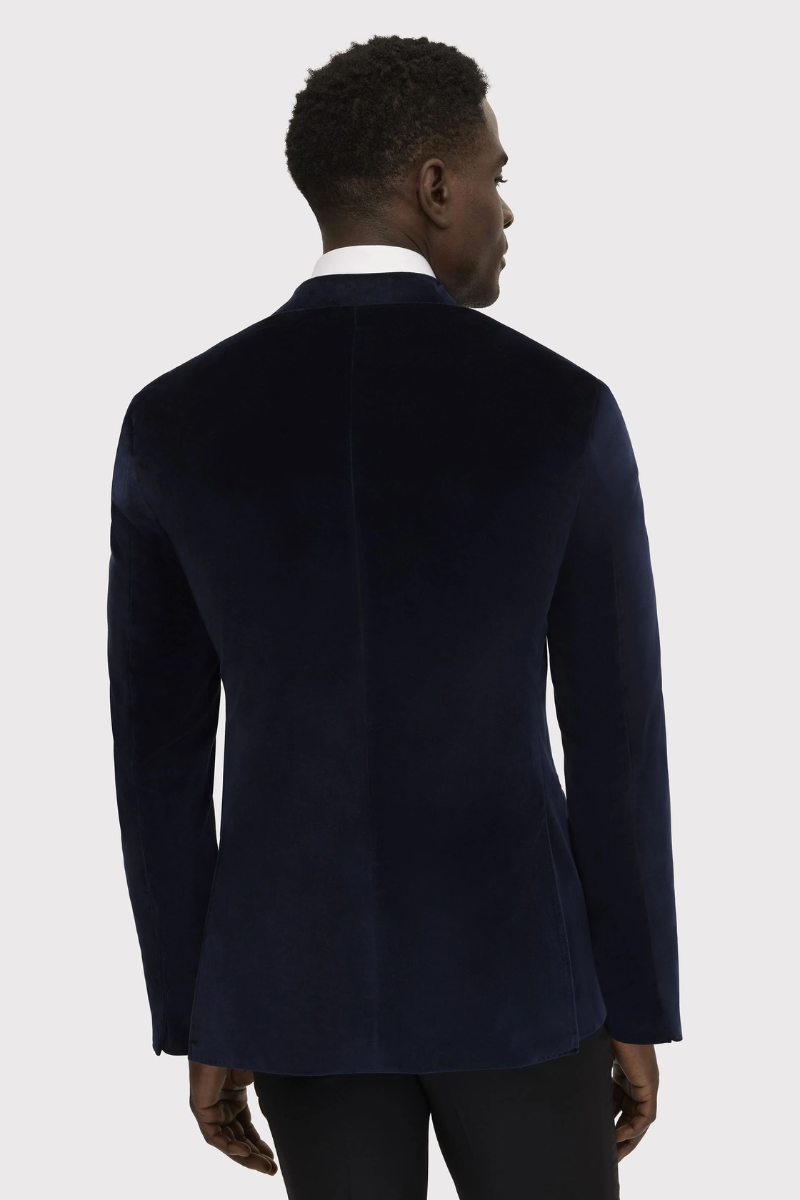 Frere Navy SB Peak Velvet Dinner Jacket w/ Formal Lapel
