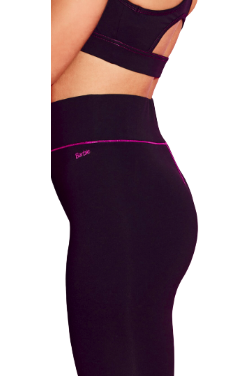 Bandier Barbie Center Stage Legging Black/Pink BXB1002