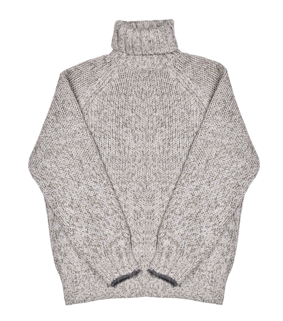 BRUNELLO CUCINELLI MEN'S LIGHT GREY CASHMERE TURTLENECK SWEATER