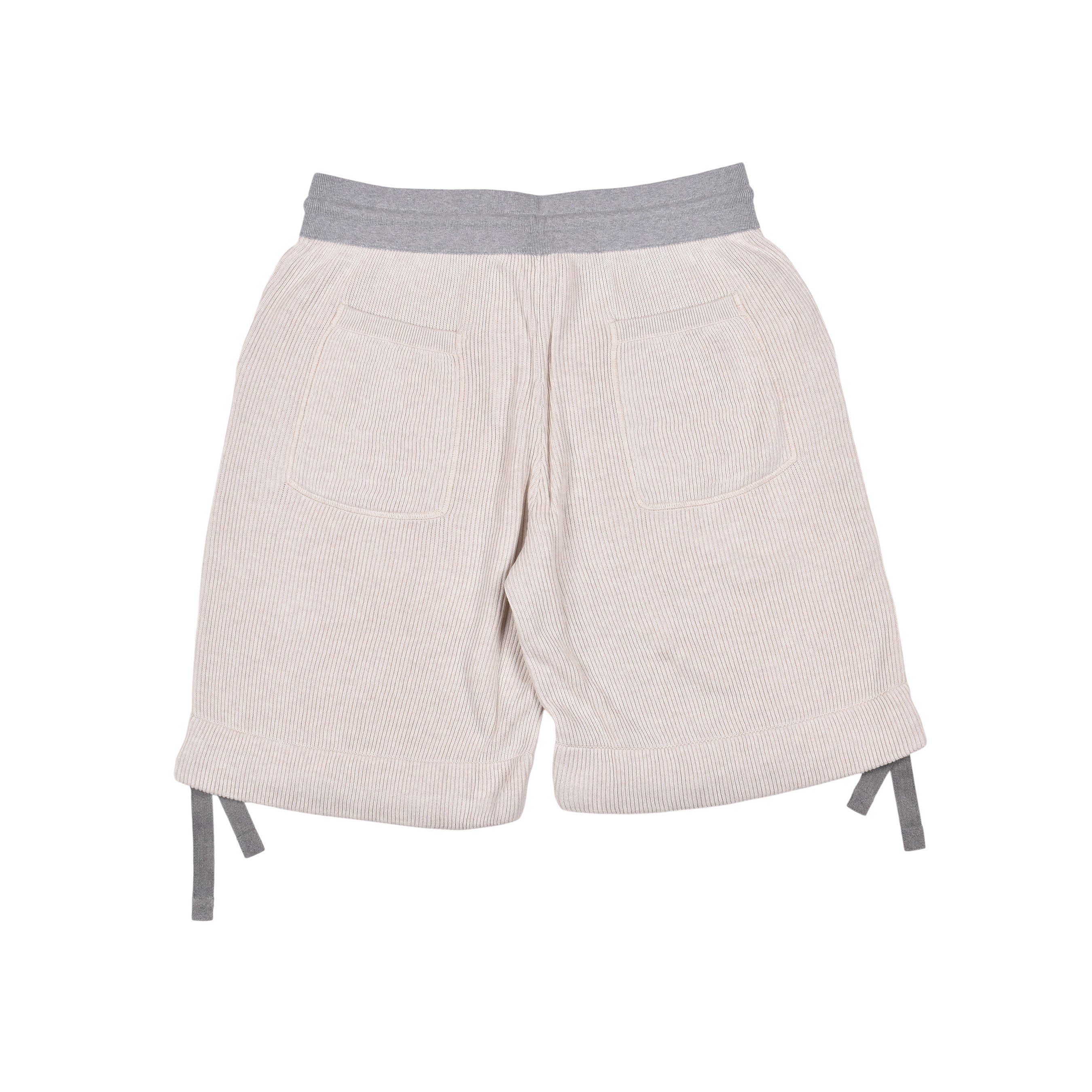 BRUNELLO CUCINELLI MEN'S 100% COTTON TWO TONE GRAY KNIT FASHION GYM SHORTS