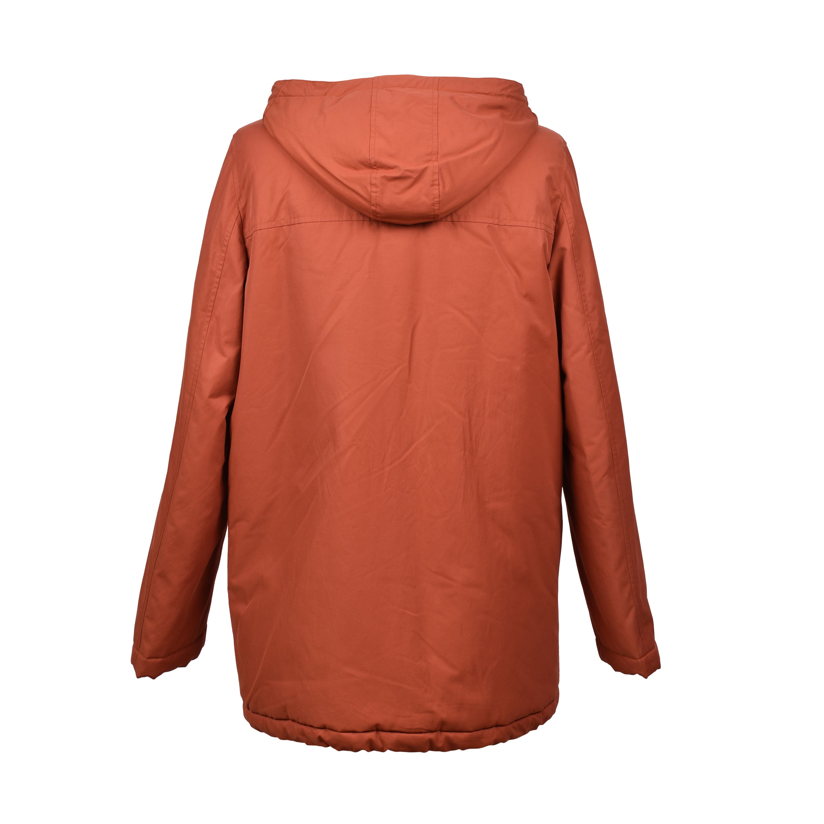 BRUNELLO CUCINELLI MEN'S COTTON BLEND CLAY RED PUFFER JACKET / PARKA