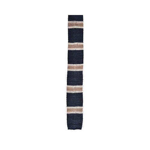 BRUNELLO CUCINELLI MENS TWO TONE SKINNY KNIT NECK TIE NEW