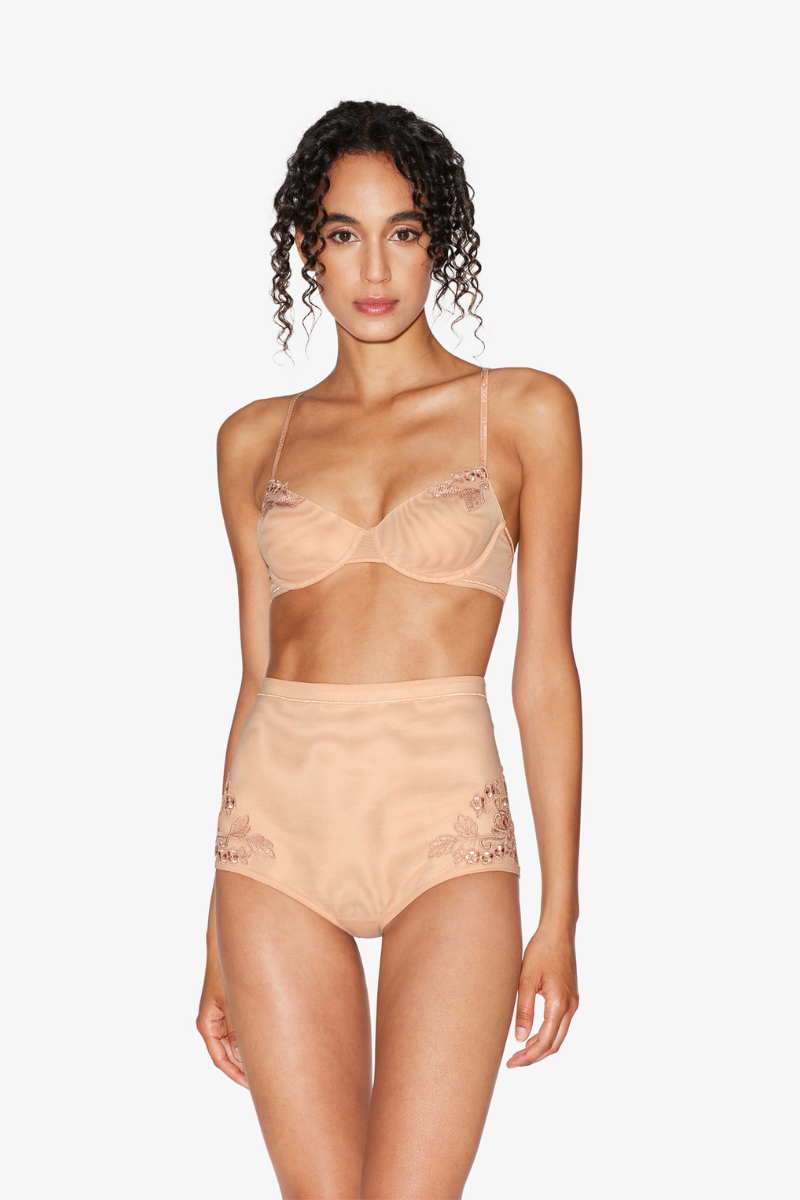 La Perla Sand Stretch Tulle Balconette Bra