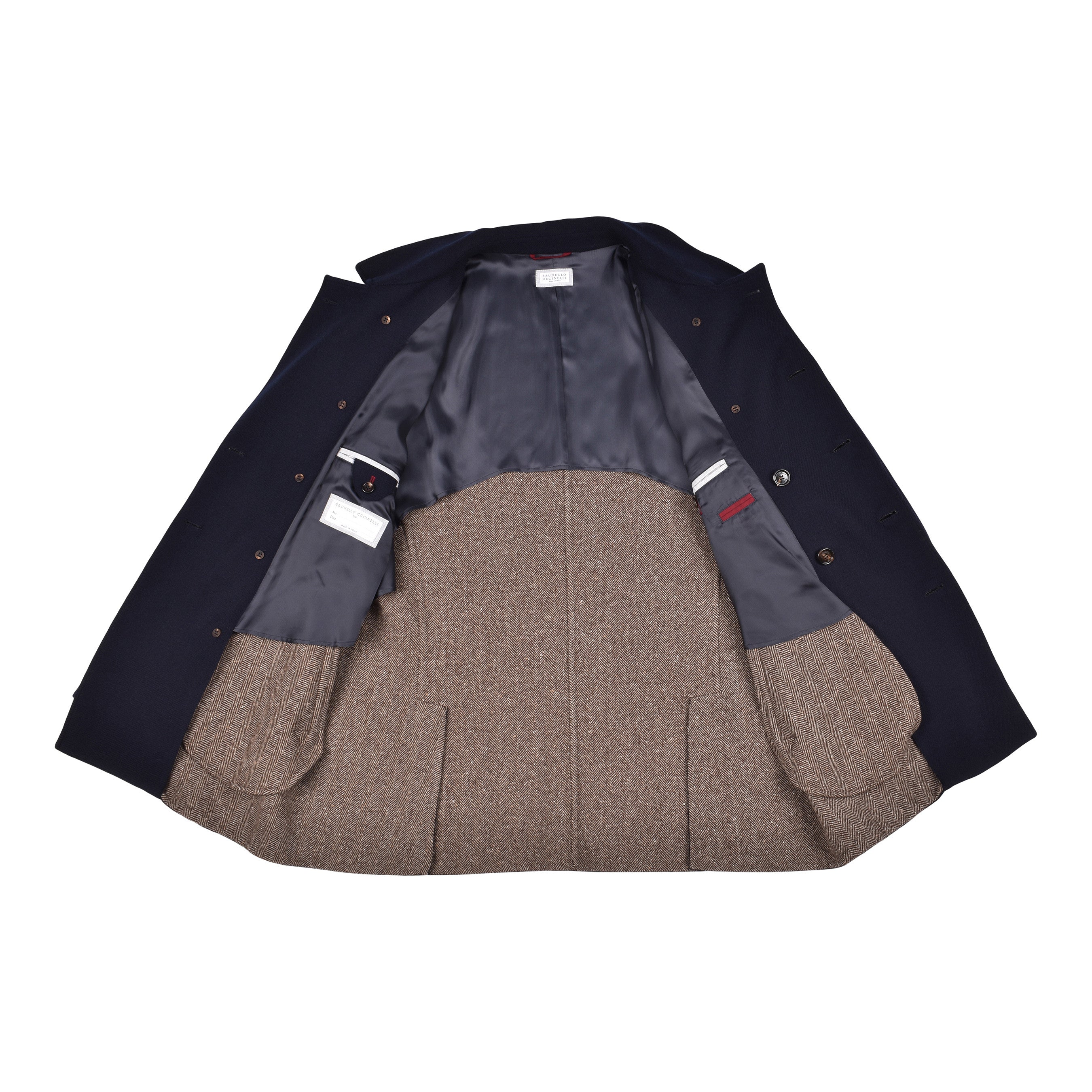 BRUNELLO CUCINELLI MEN'S CASHMERE PEA COAT STYLE OVERCOAT /JACKET