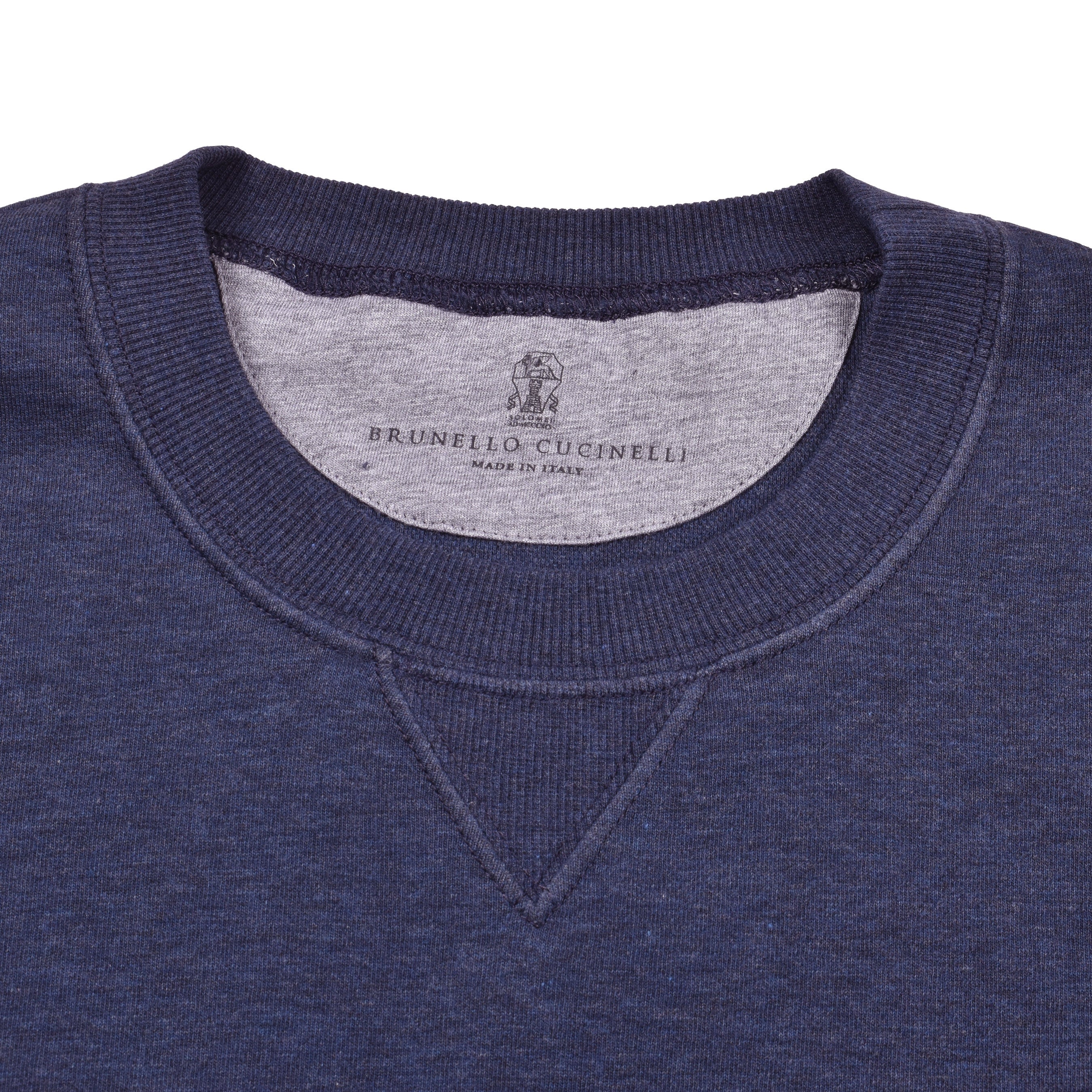 BRUNELLO CUCINELLI MEN'S ATHLETIC STYLE CREW NECK GYM TOP SWEATSHIRT NEW