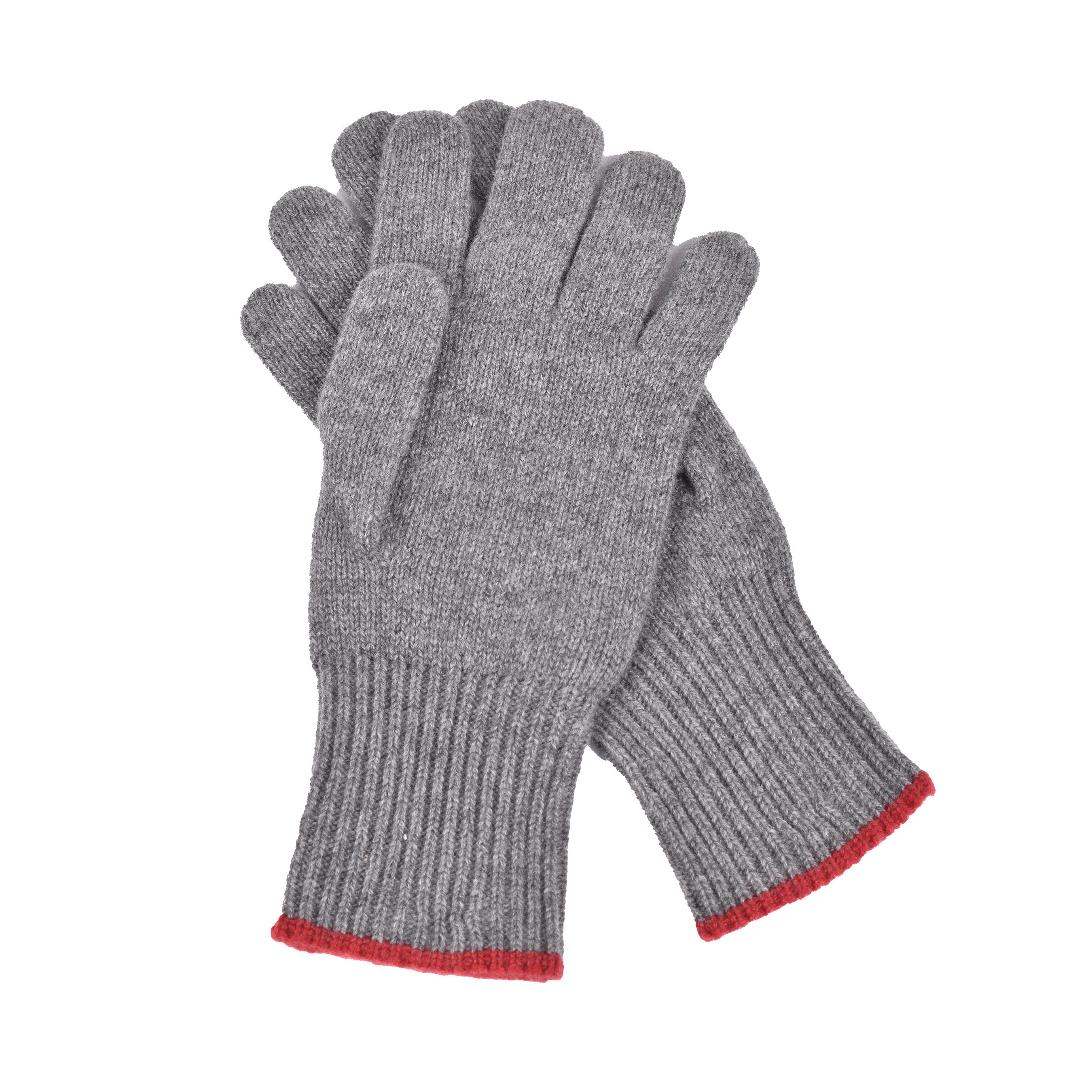 BRUNELLO CUCINELLI MEN'S 100% CASHMERE KNIT GRAY GLOVES NEW