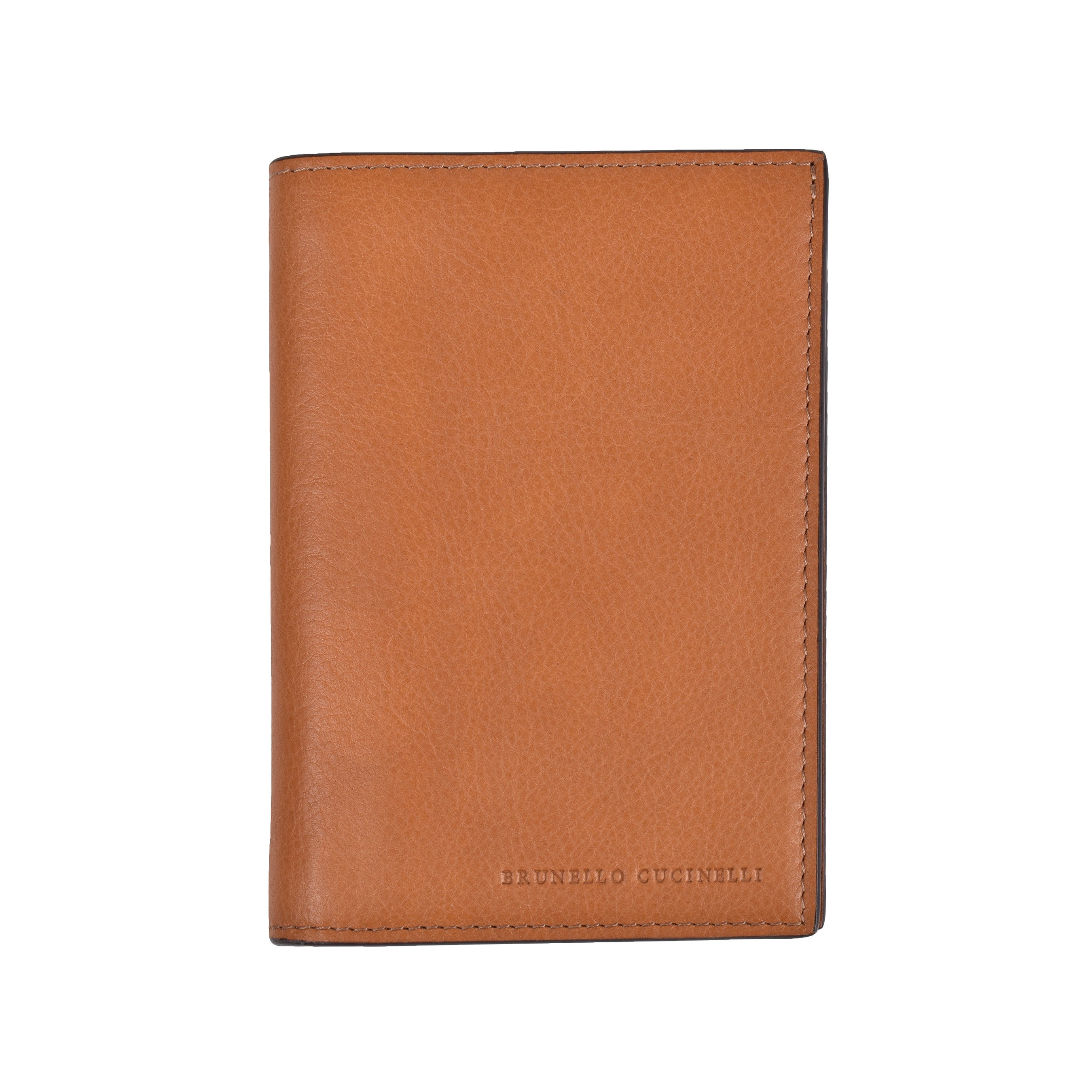 BRUNELLO CUCINELLI MEN'S TAN LEATHER WALLET