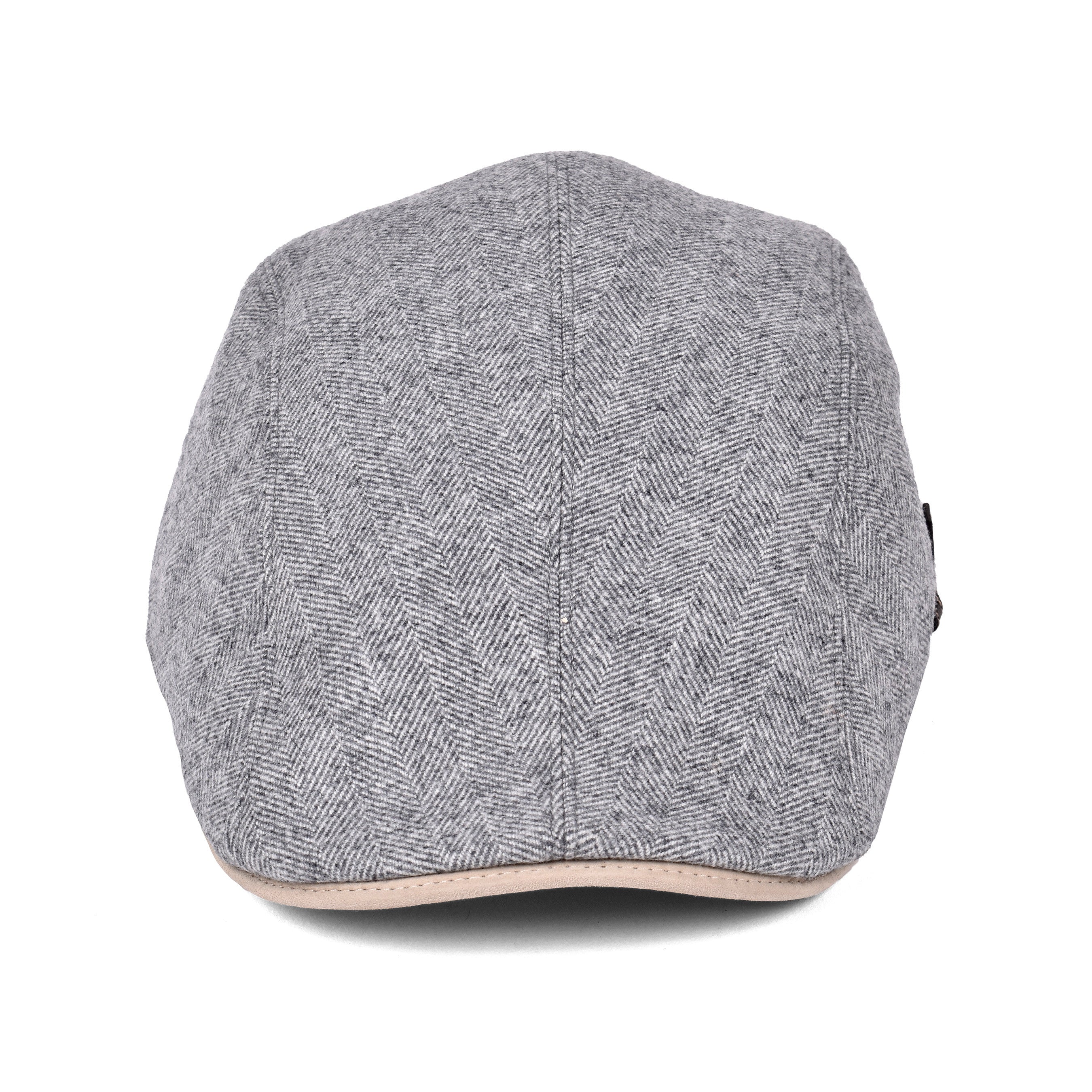 BRUNELLO CUCINELLI MEN'S 100% VIRGIN WOOL GRAY FLAT HAT /CAP
