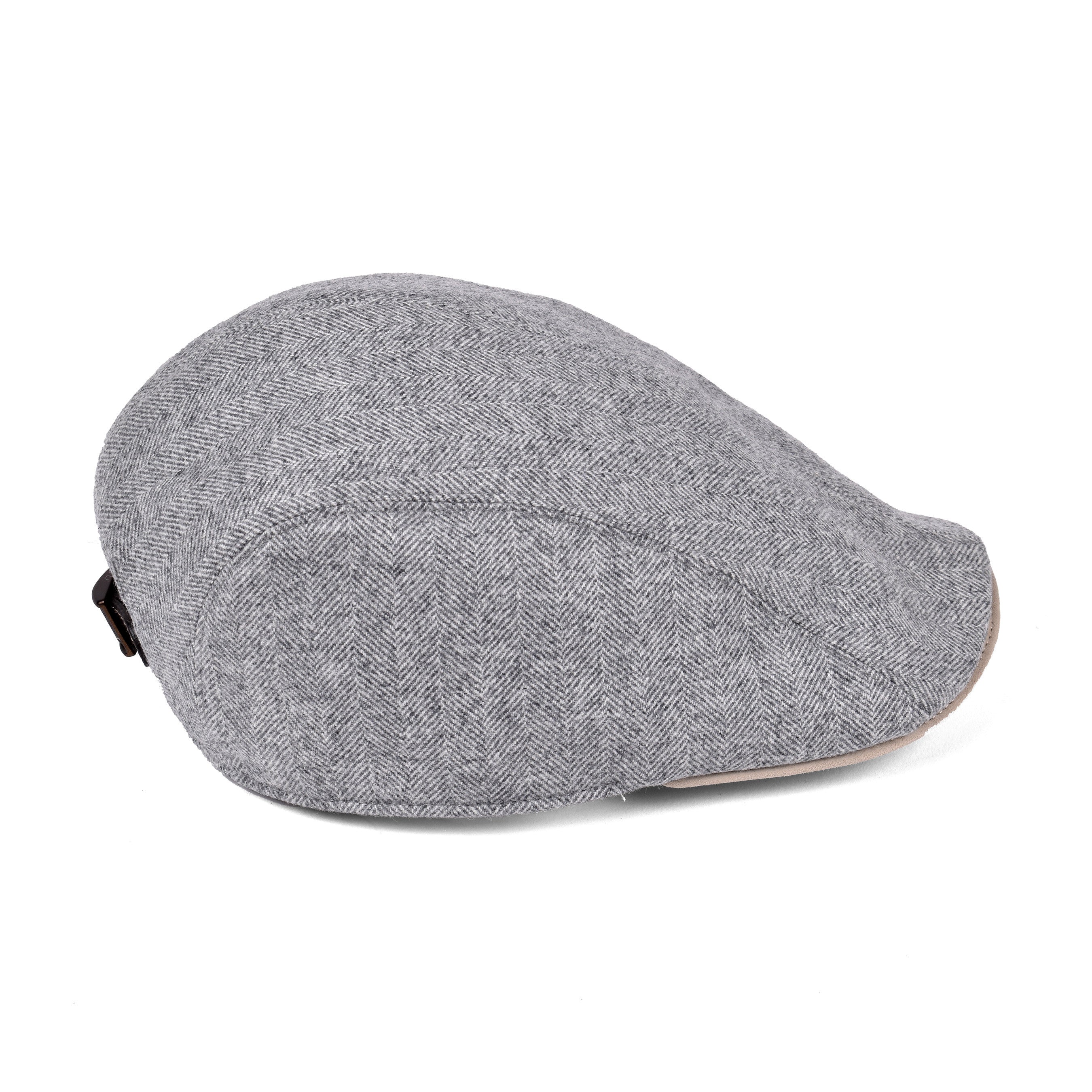 BRUNELLO CUCINELLI MEN'S 100% VIRGIN WOOL GRAY FLAT HAT /CAP