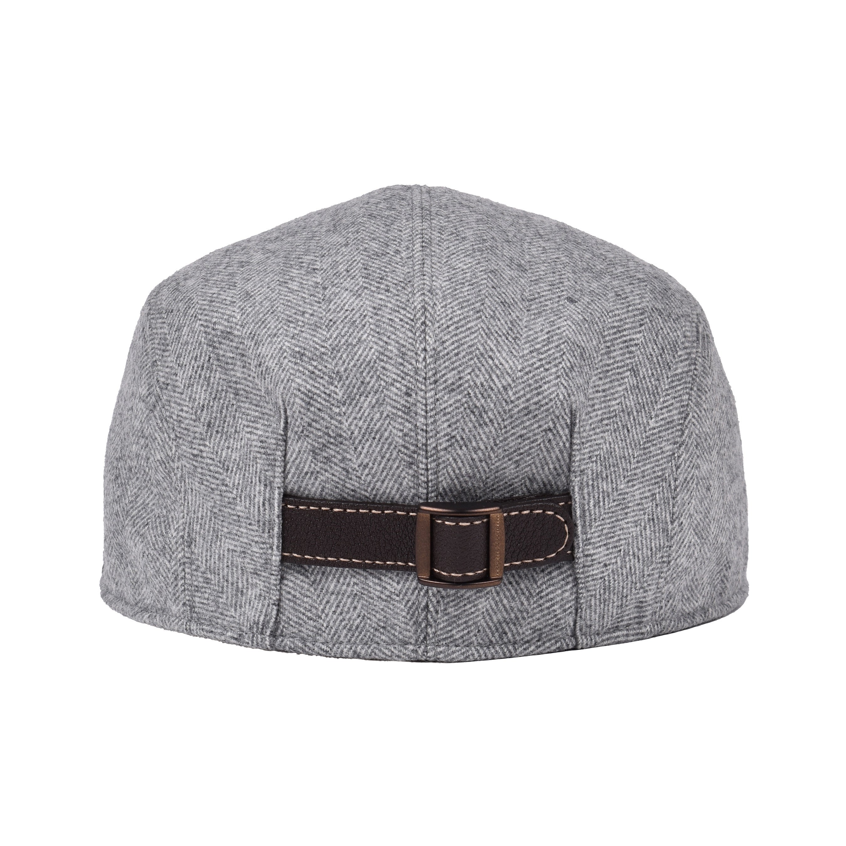 BRUNELLO CUCINELLI MEN'S 100% VIRGIN WOOL GRAY FLAT HAT /CAP
