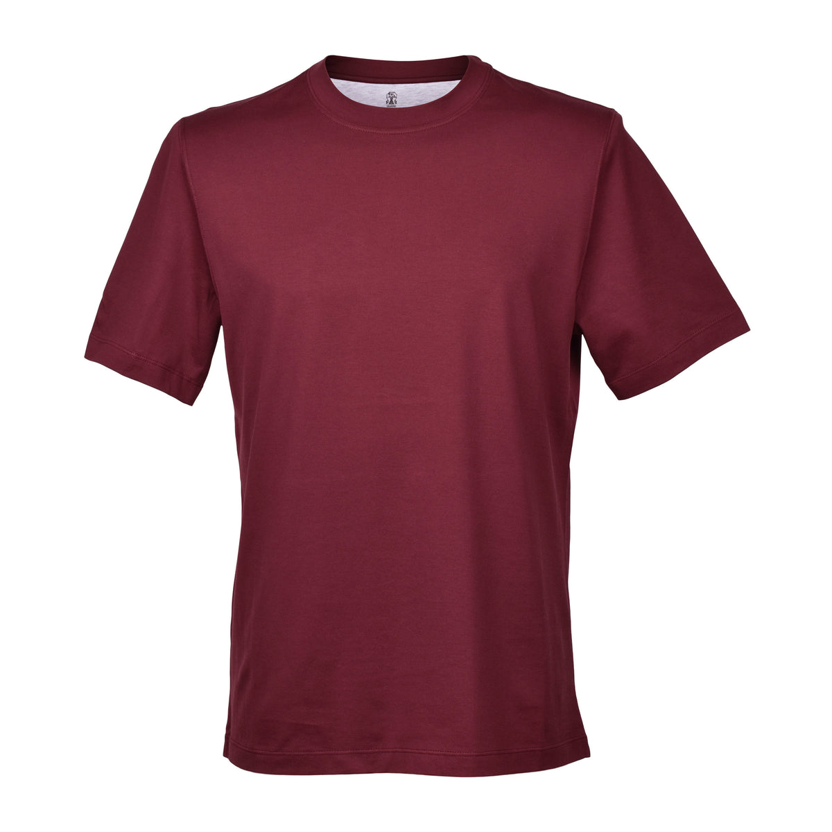 BRUNELLO CUCINELLI MEN'S DARK RED SILK BLEND SWEATER