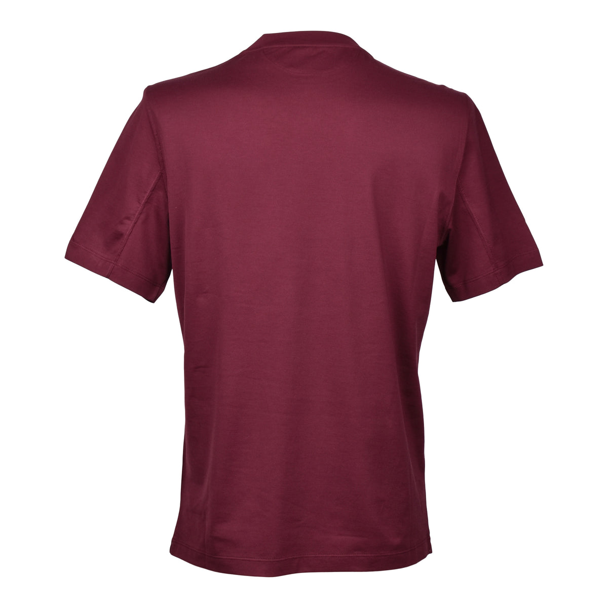 BRUNELLO CUCINELLI MEN'S DARK RED SILK BLEND SWEATER