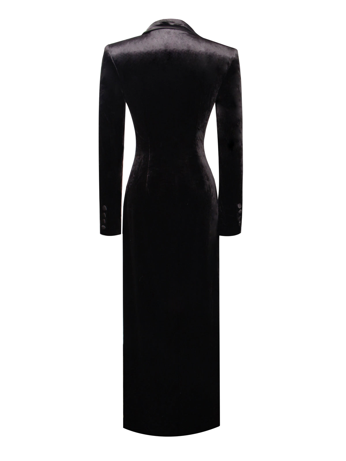 Willow Velvet High Slit Blazer Gown (Archive Sale)