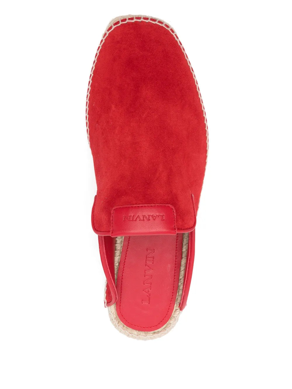 Lanvin suede espadrilles in Carmine Red