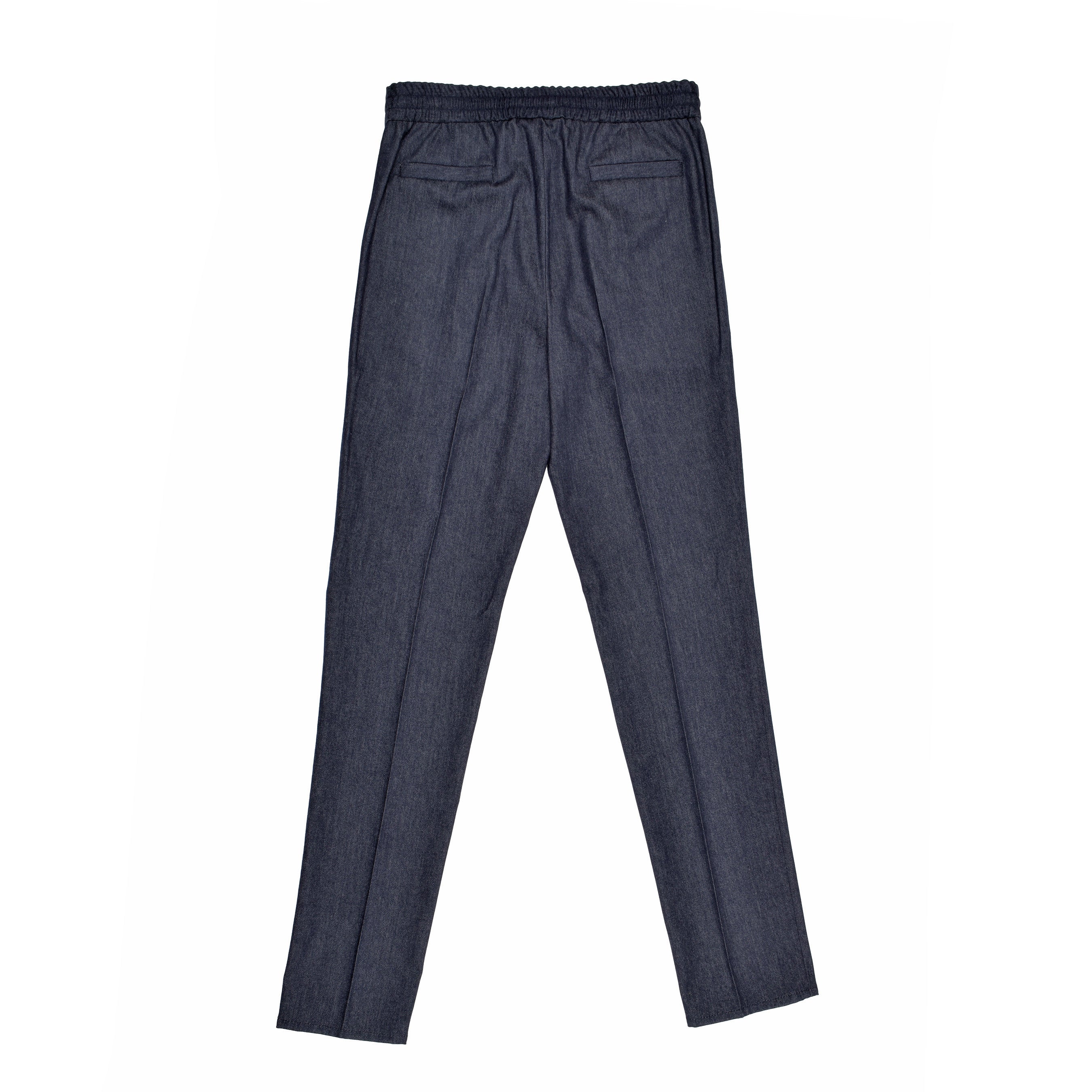 BRUNELLO CUCINELLI MEN'S DARK GREY WOOL LEISURE TROUSERS