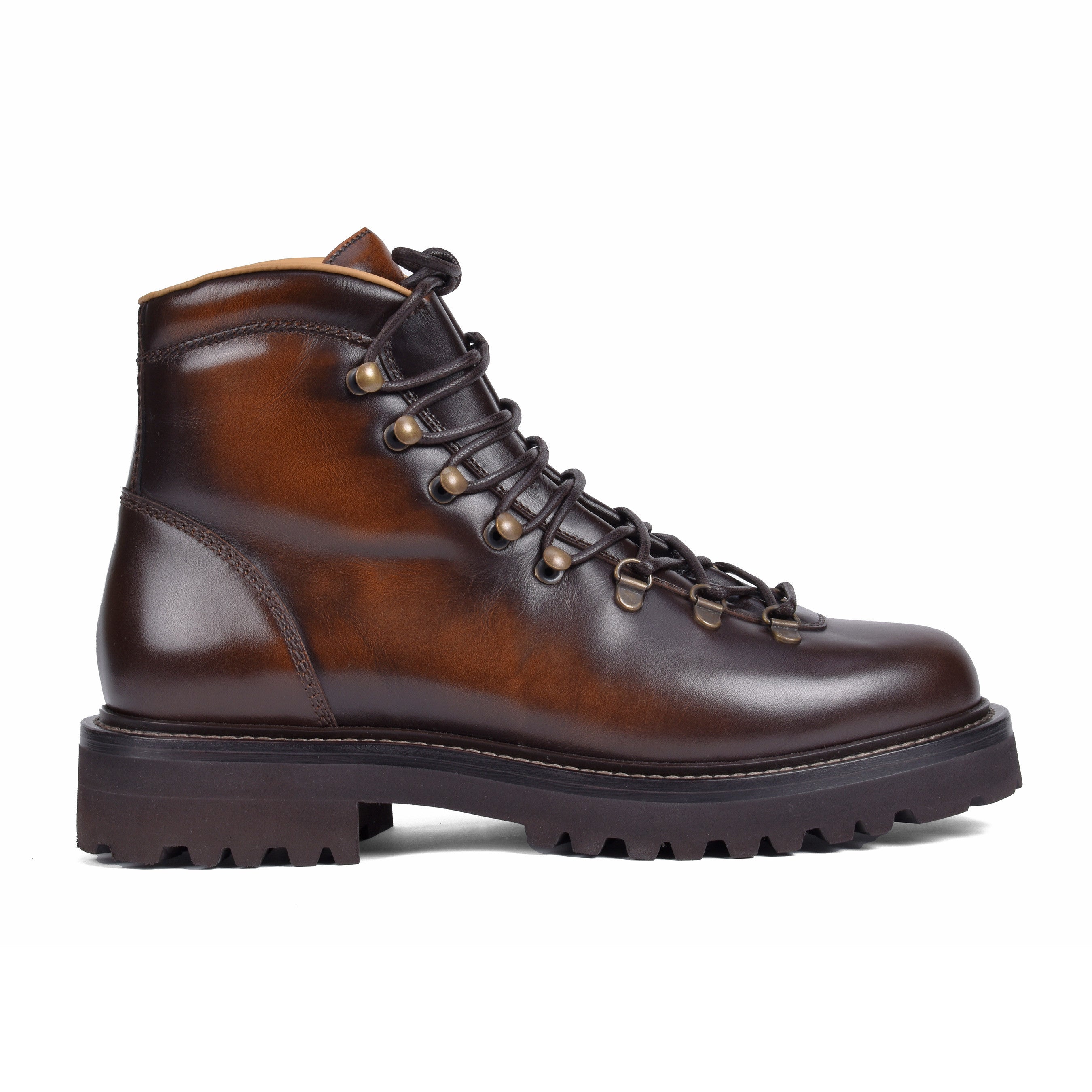 BRUNELLO CUCINELLI MEN'S 100% LEATHER LACE UP WORK BOOT/ HIKING BOOT