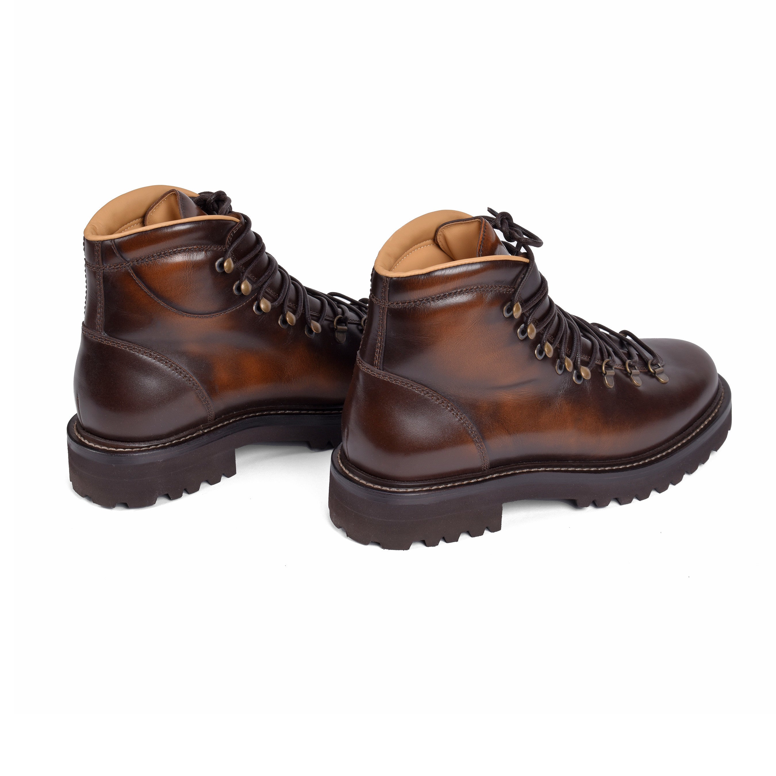 BRUNELLO CUCINELLI MEN'S 100% LEATHER LACE UP WORK BOOT/ HIKING BOOT
