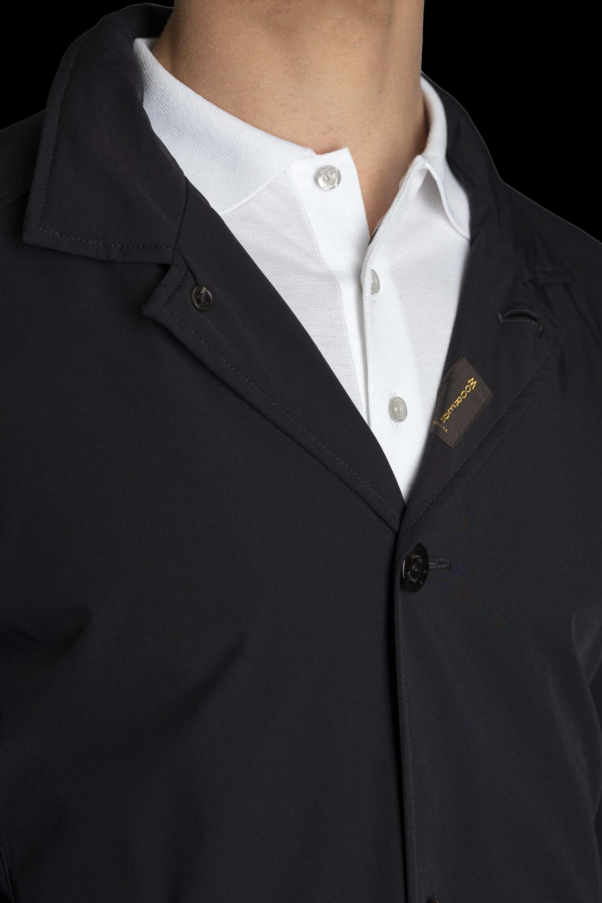 MOORER MEN'S DARK BLUE TAILORED COAT