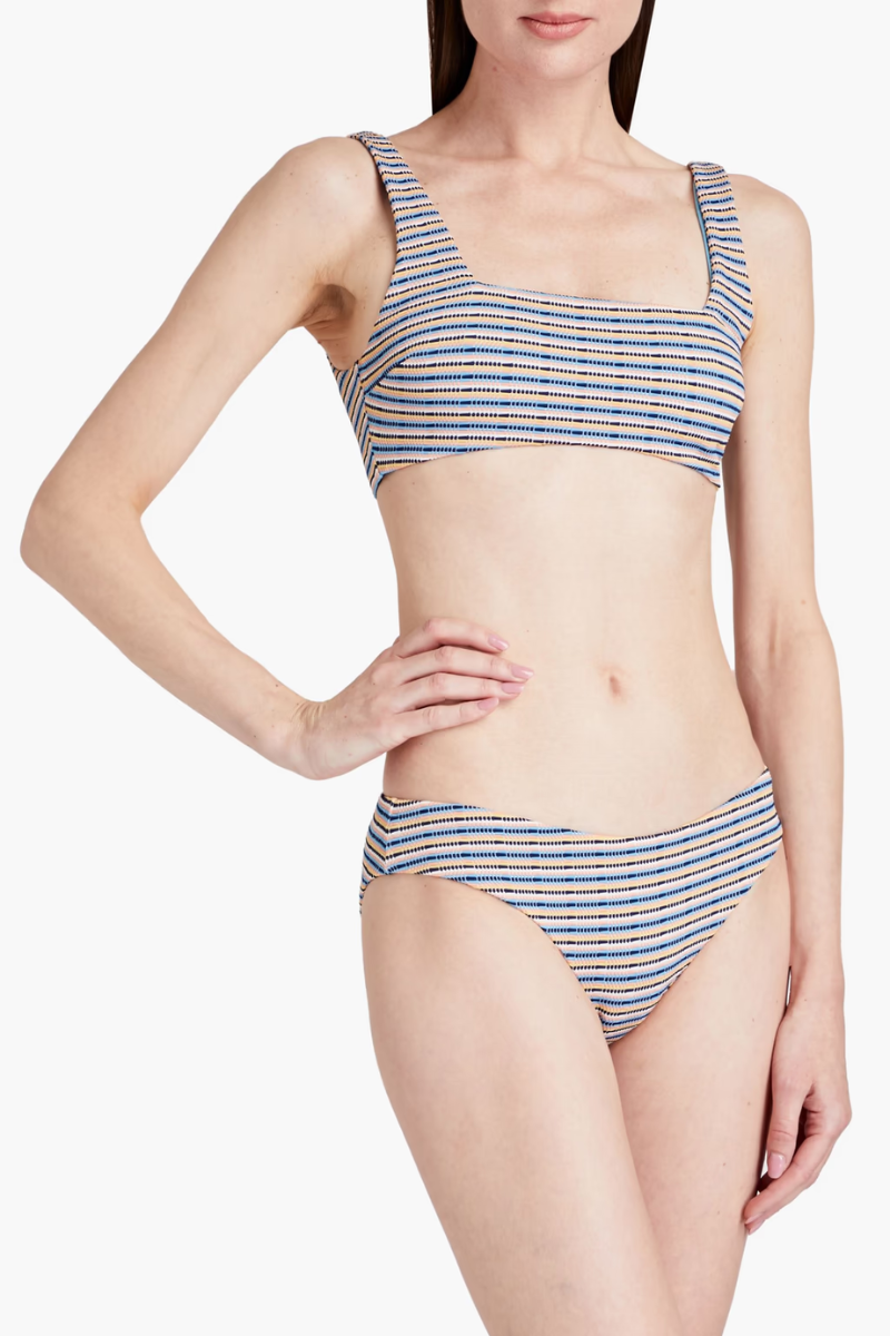 Onia Lily Bottom Striped Pique In Capri Multi