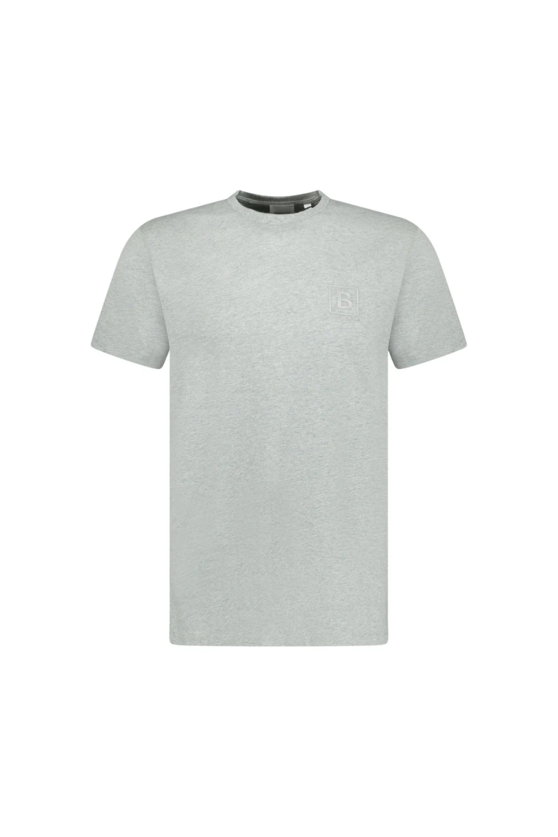 Burberry Men's Grey Logo Embroidery T-Shirt