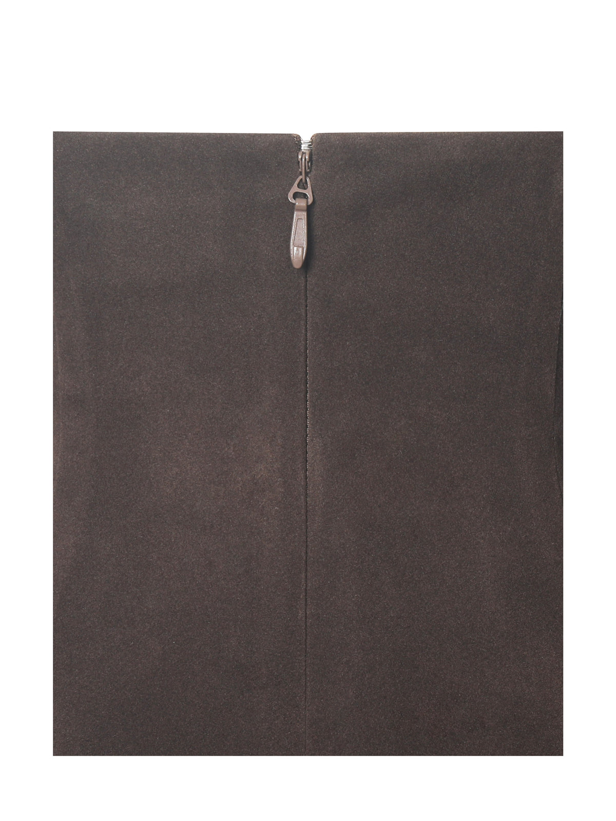 Yael Espresso Vegan Suede Faux Fur Halter Mini Dress