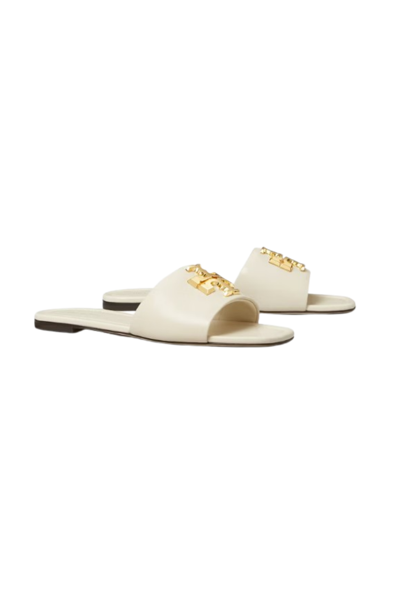 Tory Burch Eleanor Slide Goat Leather Light Cream / Gold 157966-250