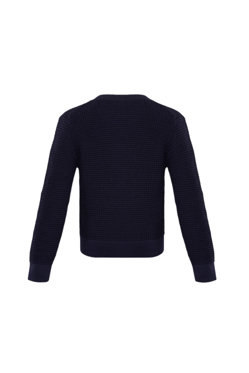 Moncler Kids' Navy MAGLIA TRICOT GIROCOLLO