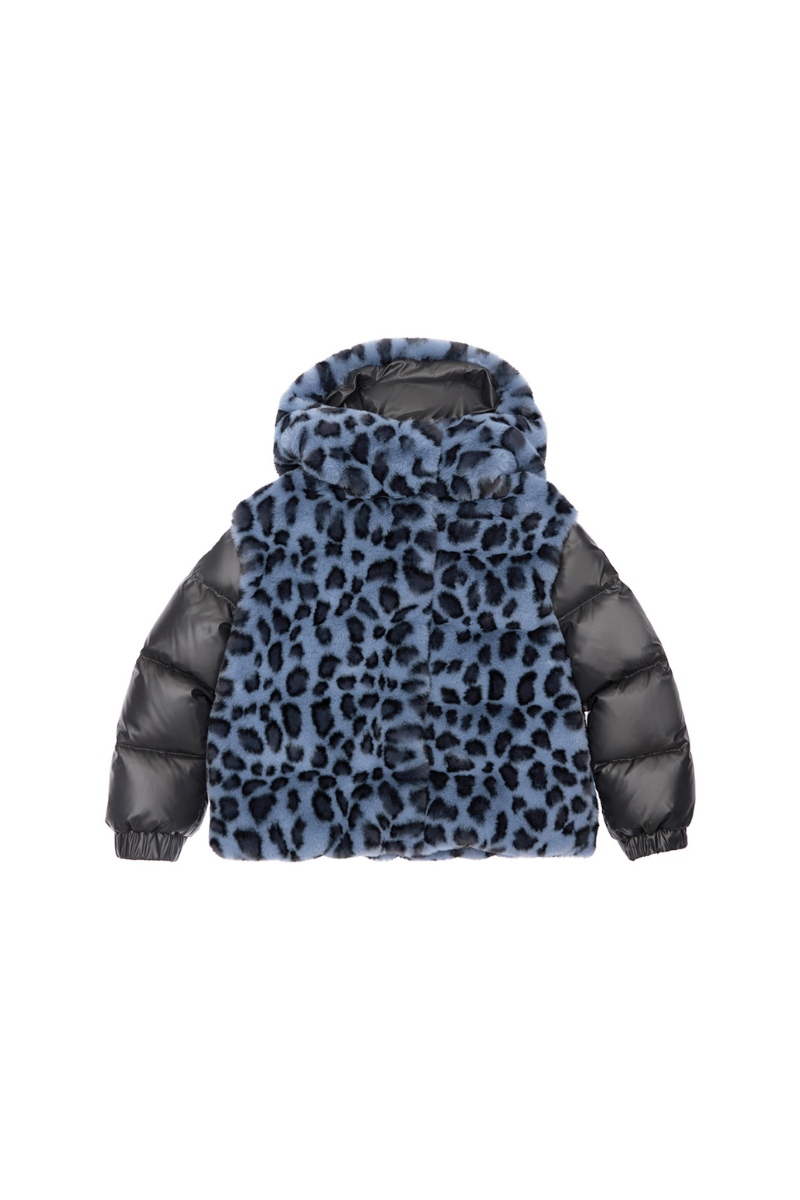 Moncler Kids' Little Girl's & Girl's Aistanelle Faux Fur Jacket In Blue, Navy