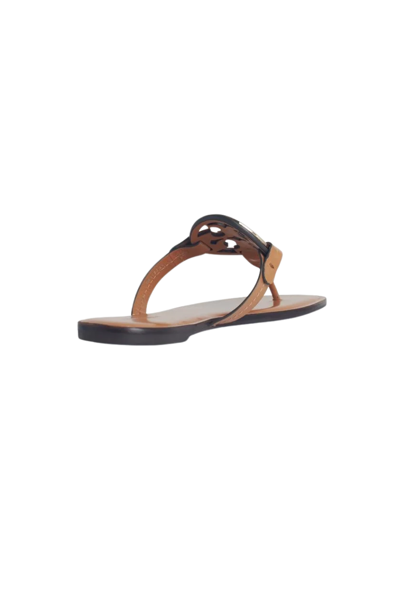 Tory Burch Metal Miller Thong Sandal Walnut/Gold 175596200