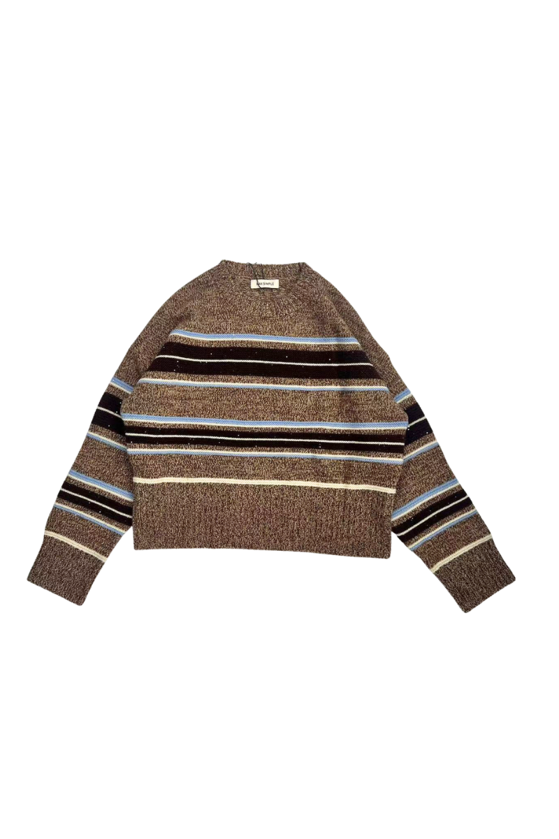 Max Simple Striped Wool Knitwear_Striped