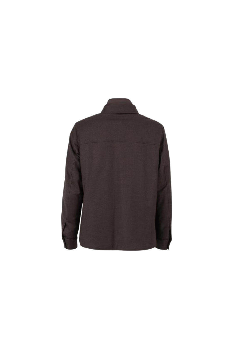 MooRER DUINO-LL Layered Shirt Jacket Brown