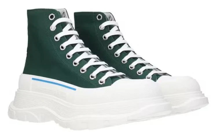 Alexander McQueen Tread Slick High-Top Sneakers 'Green White'