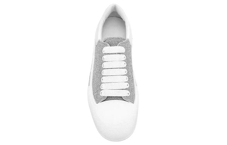 Alexander McQueenDeck Lace-Up Plimsoll Sneakers 'Grey White'