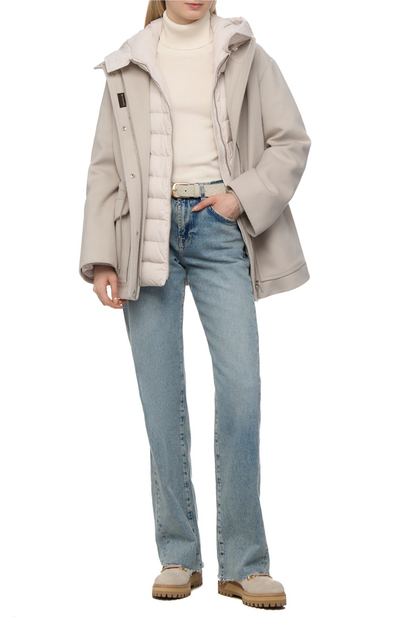 MooRer ZERMATTLE Parka with Detachable Top Layer Beige