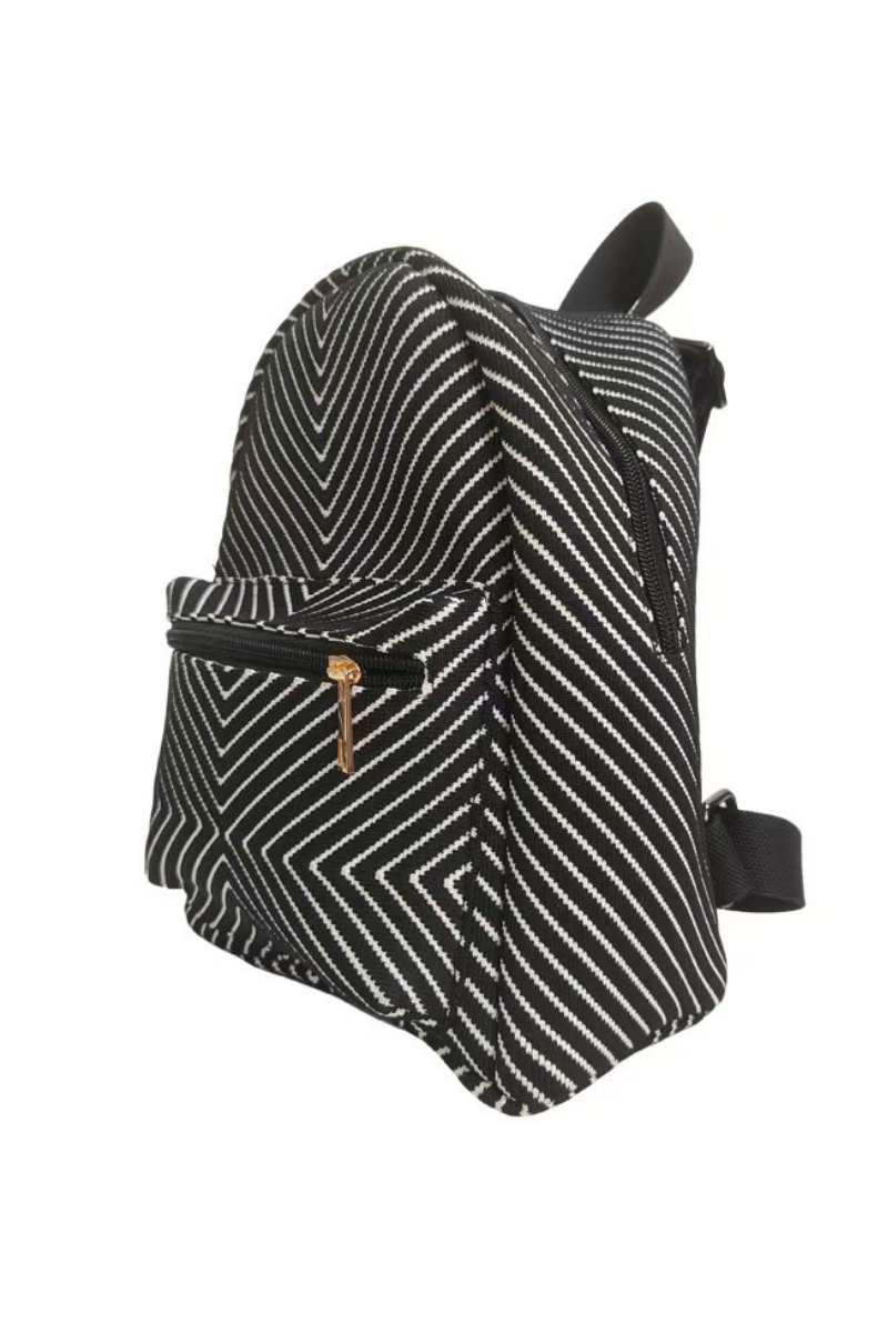 Max Simple Iconic Backpack Black And White