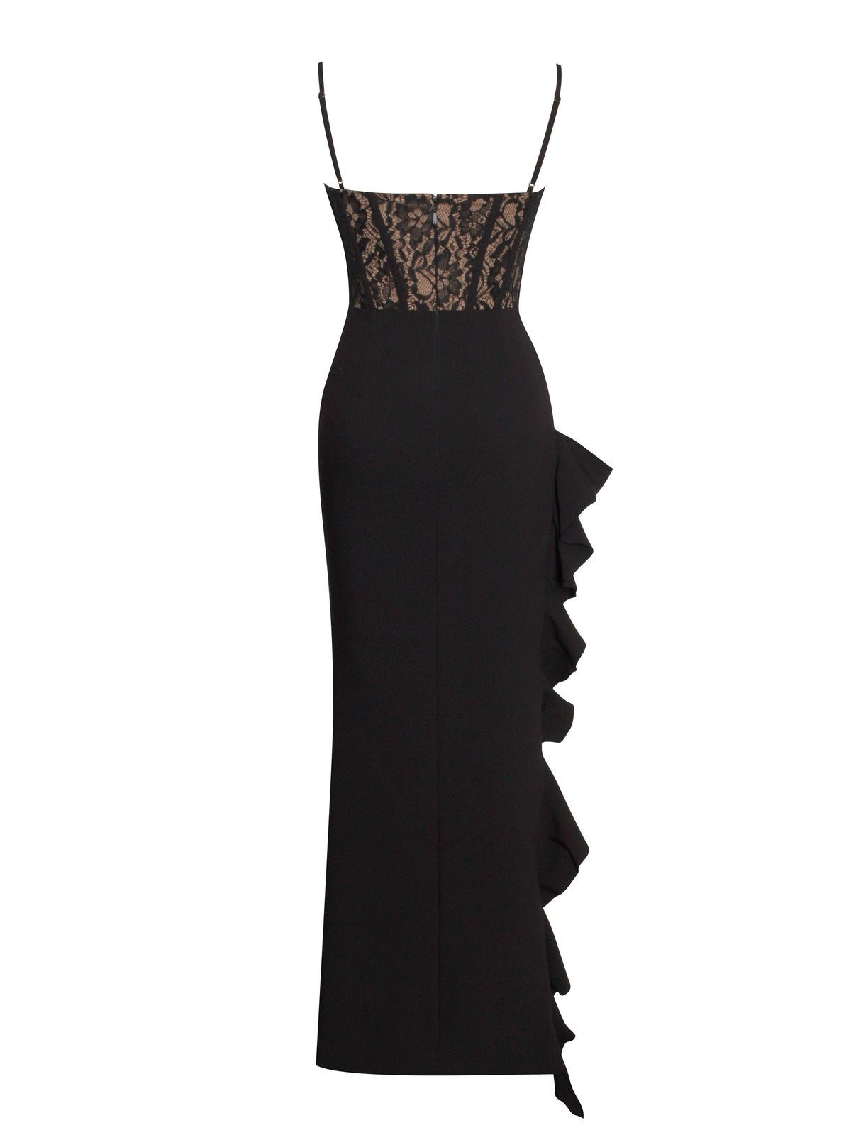 Junia Black Lace Corset Maxi Dress (Archive Sale)