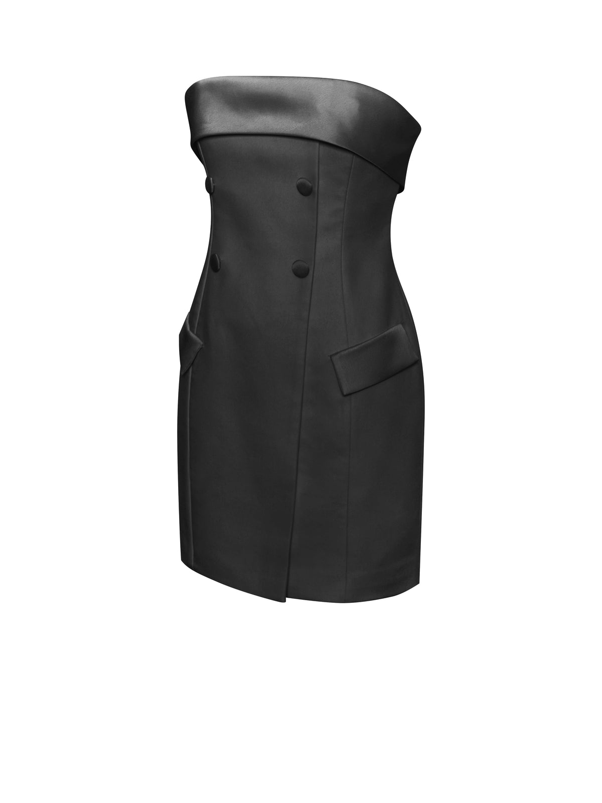 Dalilah Black Double Breast Mini Dress (Archive Sale)